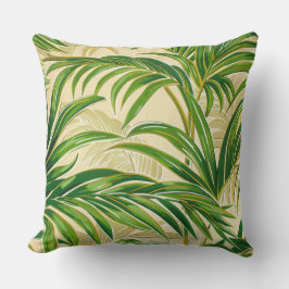 Cojín Decorativo Oasis de palmeras tropicales exuberantes