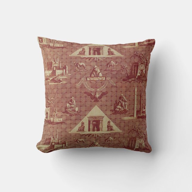 Cojín Decorativo Oberkampf fabrica los monumentos de Egipto (Anverso)