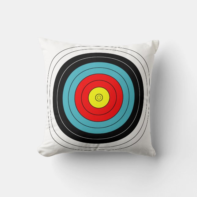 Cojín Decorativo Objetivo de tiro con arco (Anverso)