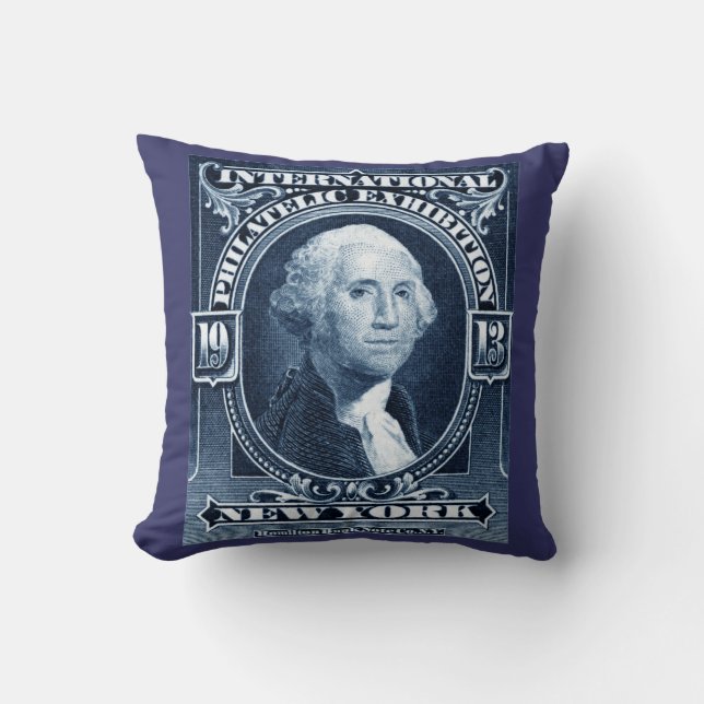 Cojín Decorativo Objeto expuesto filatélico 1913 de Nueva York (Anverso)