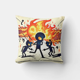 Cojín Decorativo Obra artística de la llama humana