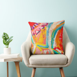 Cojín Decorativo Obra de arte abstracta moderna del Boho