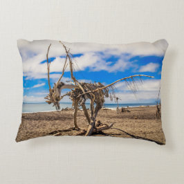 Cojín Decorativo Obra de arte en la playa de Hokitika, Nueva Zeland