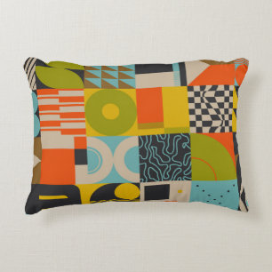 Cojín Decorativo Obra de arte inspirada en el futuro retro de símbo