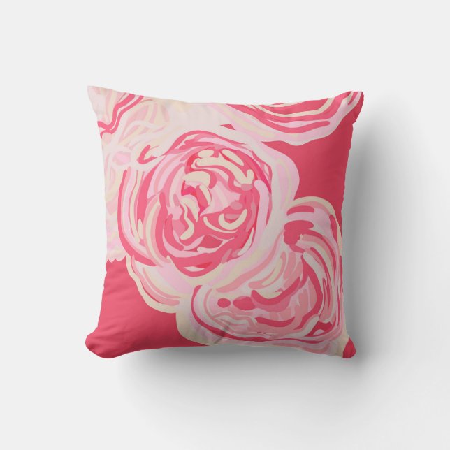 Cojín Decorativo Obra de arte original - Rosas (Anverso)