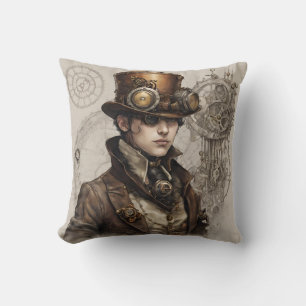 Cojín Decorativo Obra de Steampunk Victorian Gentleman