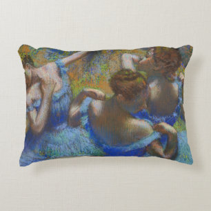 Cojín Decorativo Obras maestras de arte pastel de bailarinas azules