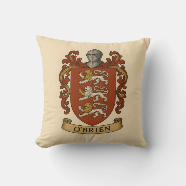 Cojín Decorativo O'Brien Family Crest Photo Block (Anverso)