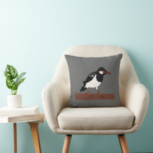 Cojín Decorativo Observación de aves del miná indio pieado