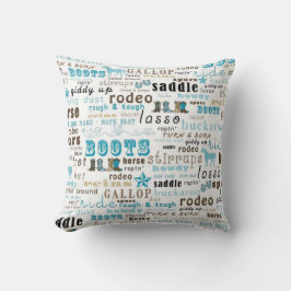 Cojín decorativo occidental de MoJo de la turquesa