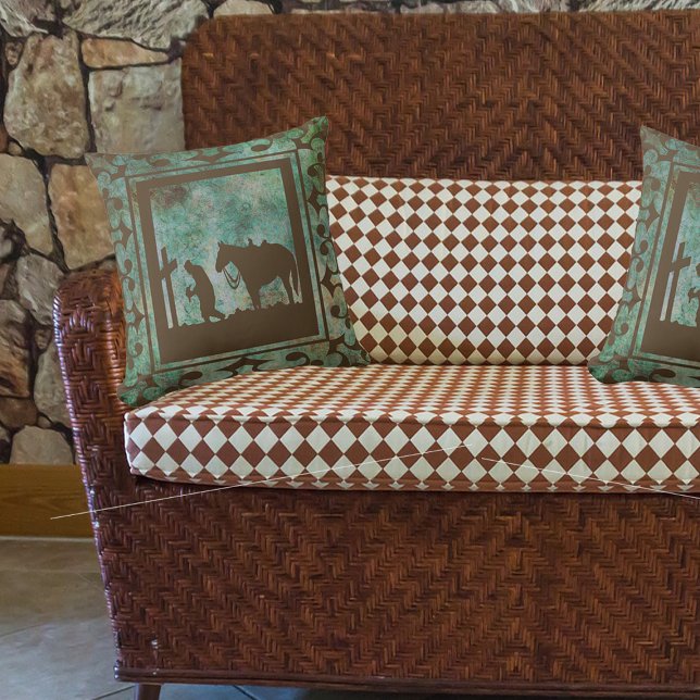 Cojín Decorativo Occidente Decoración Hogar Vaquero Oración Pillow (Subido por el creador)