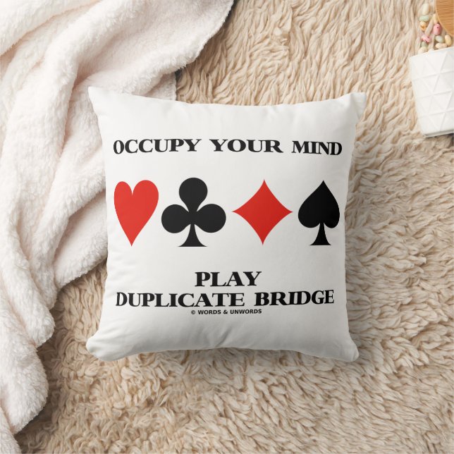Cojín Decorativo Occupy Your Mind Play Duplicate Bridge Card Suits (Manta)