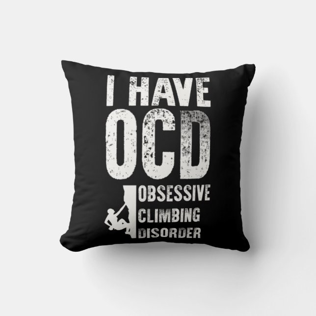 Cojín Decorativo OCD Obsessive Climbing Disorder Graphic  (Anverso)