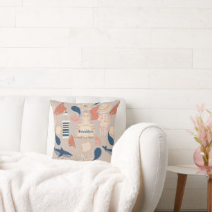 Cojín Decorativo Ocean Adventure - ballenas, medusas y faro