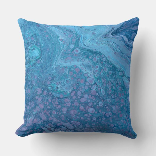 Cojín Decorativo Ocean Breeze 3 Blue Purple Abstract Accent Pillow (Anverso)