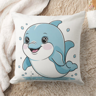 Cojín Decorativo Ocean Friends Cute Sea Creatures Dolphin 