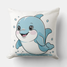 Cojín Decorativo Ocean Friends Cute Sea Creatures Dolphin 
