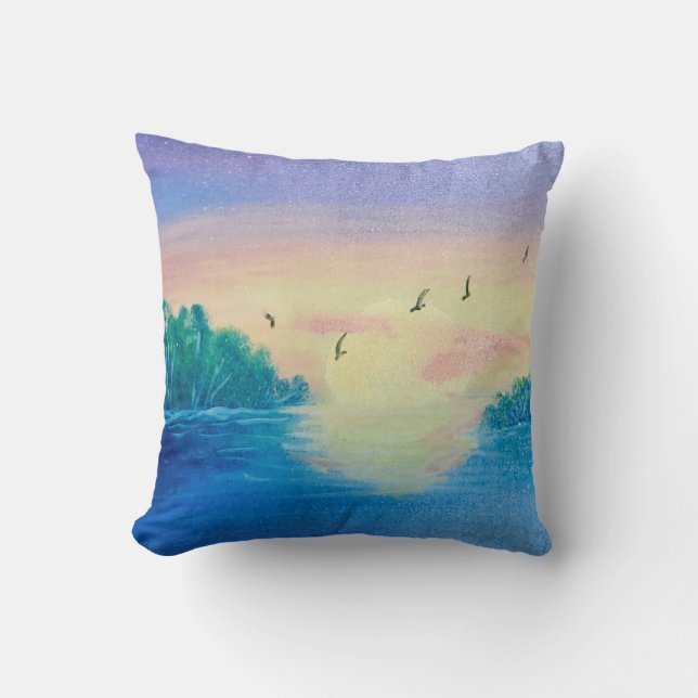 Cojín decorativo Ocean Sunset - Dolor paisajístico (Anverso)