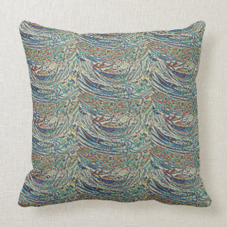 COJÍN DECORATIVO OCEAN WAVES ABSTRACT SEAFOAM