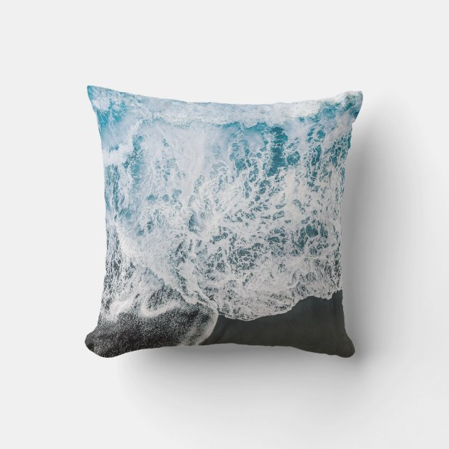 Cojín Decorativo Oceanic Serenity Beach Water Pillow (Anverso)