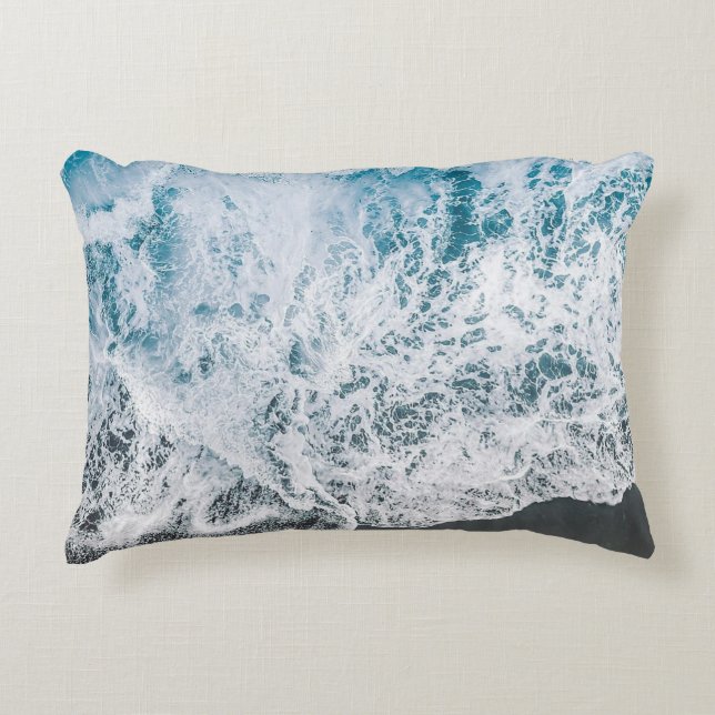 Cojín Decorativo Oceanic Serenity Beach Water Pillow (Anverso)