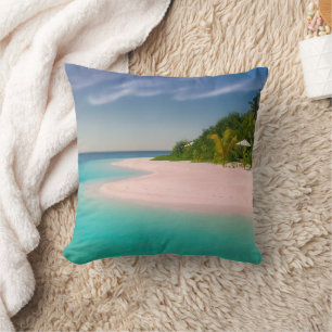 Cojín Decorativo Océano Acuamarina Playa Tropical Escénica