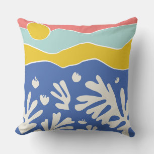 Cojín Decorativo Océano coral azul
