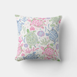 Cojín Decorativo Océano de tortugas acuáticas