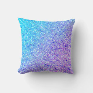 Cojín Decorativo Océano marino azul Aqua Turquoise Ombre Púrpura