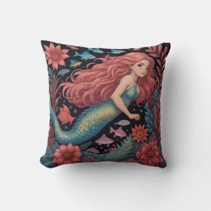 Cojín Decorativo Océano negro de sirena