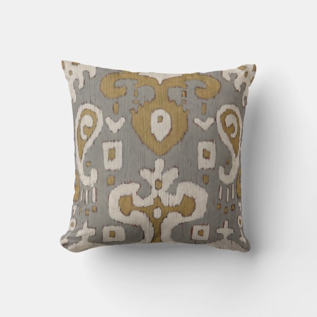 Cojín Decorativo Ochre Ikat I (Anverso)