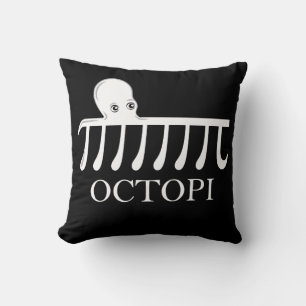 Cojín Decorativo Octopi - Graciosa Matemática del pulpo Pi