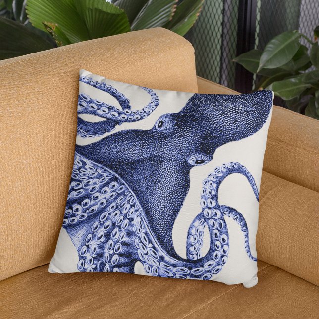 Cojín Decorativo Octopus azul paisajístico (Subido por el creador)