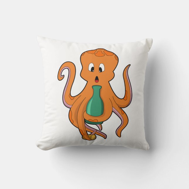 Cojín Decorativo Octopus con botella.PNG (Anverso)