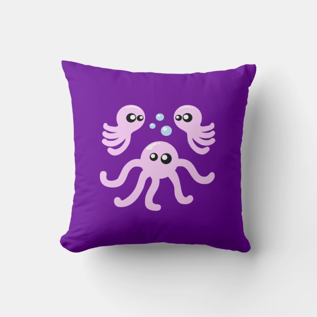 Cojín Decorativo Octopus cutáneo (Anverso)