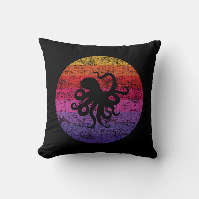 Cojín Decorativo Octopus Retro (Anverso)