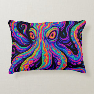 Cojín Decorativo Octopus trippy colorido