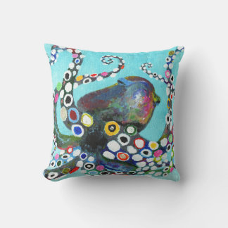 Cojín Decorativo Octopus vibrante: Ilustracion acrílico