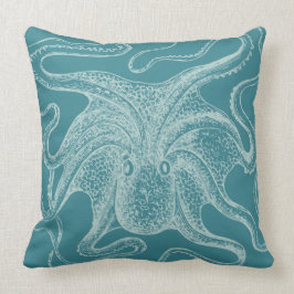 Cojín Decorativo Octopus vintage Verde azulado