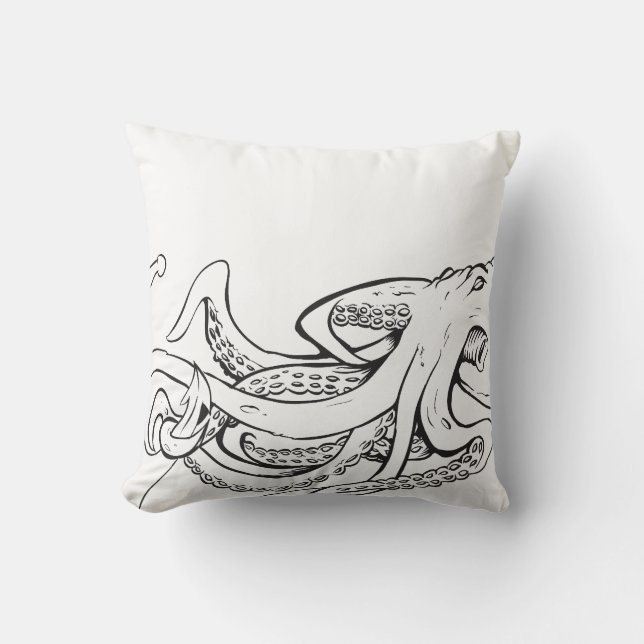 Cojín Decorativo ¡Octopuss con el ancla - almohada! (Anverso)