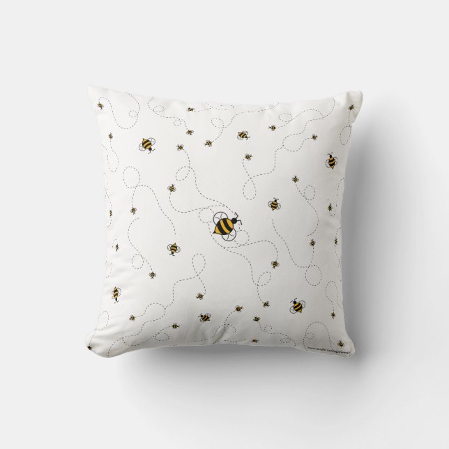 Cojín Decorativo Ocupado como abeja (Anverso)