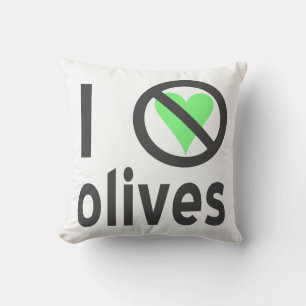 Cojín Decorativo Odio las aceitunas No amor
