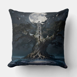 Cojín Decorativo Odisea Lunar: Aventura Bajo la Luna