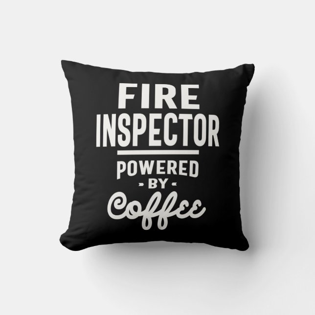 Cojín Decorativo Oferta de cargo de inspector de incendios (Anverso)