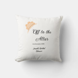 Cojín Decorativo Off to the altar orange cap hat bridal shower name