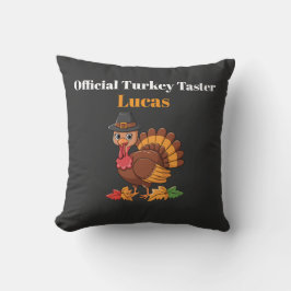 Cojín Decorativo Official Turkey Taster Thanksgiving Pillow | 16x16