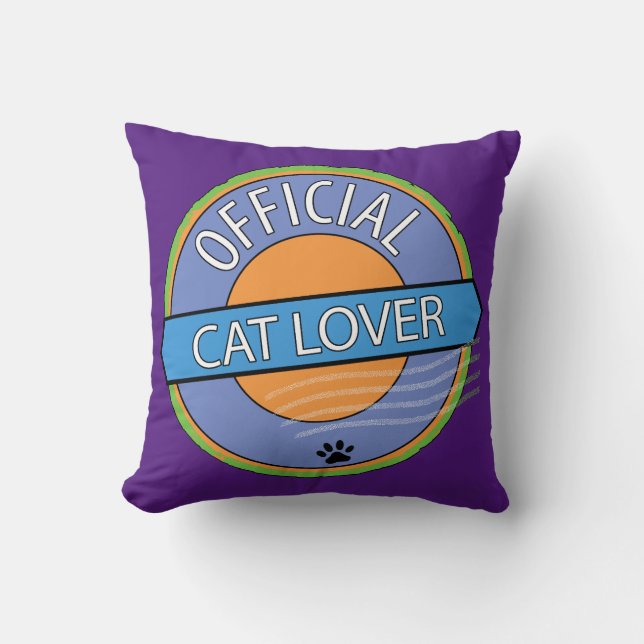 Cojín decorativo Oficial de Cat Lover (Anverso)