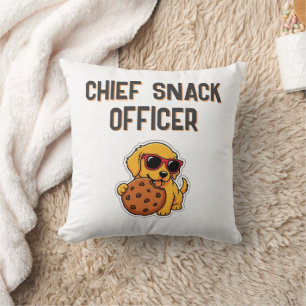 Cojín Decorativo Oficial Jefe de Snacks Perro Cachorro Retriever Do