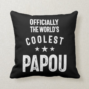 Cojín Decorativo Oficialmente, el papou más frío del mundo Regalo