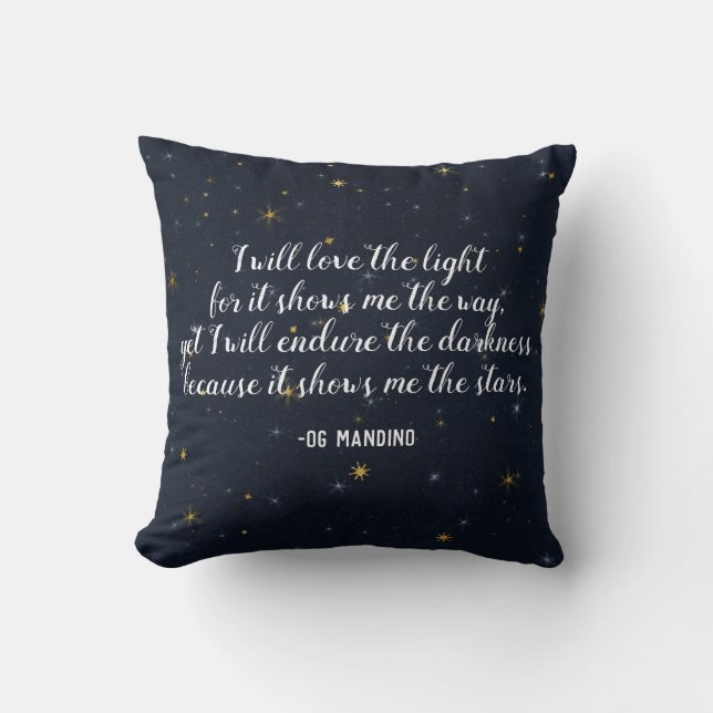 Cojín Decorativo Og Mandino Stars Cita Celestial (Anverso)